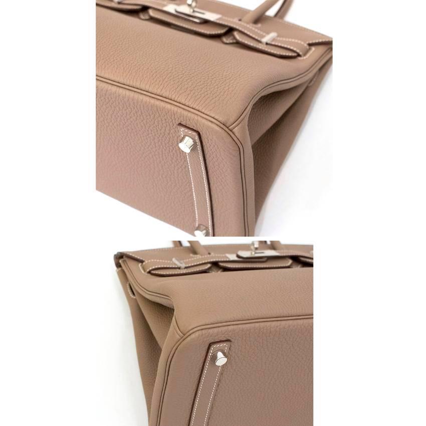 Hermes Etoupe 30cm Birkin Bag For Sale 1