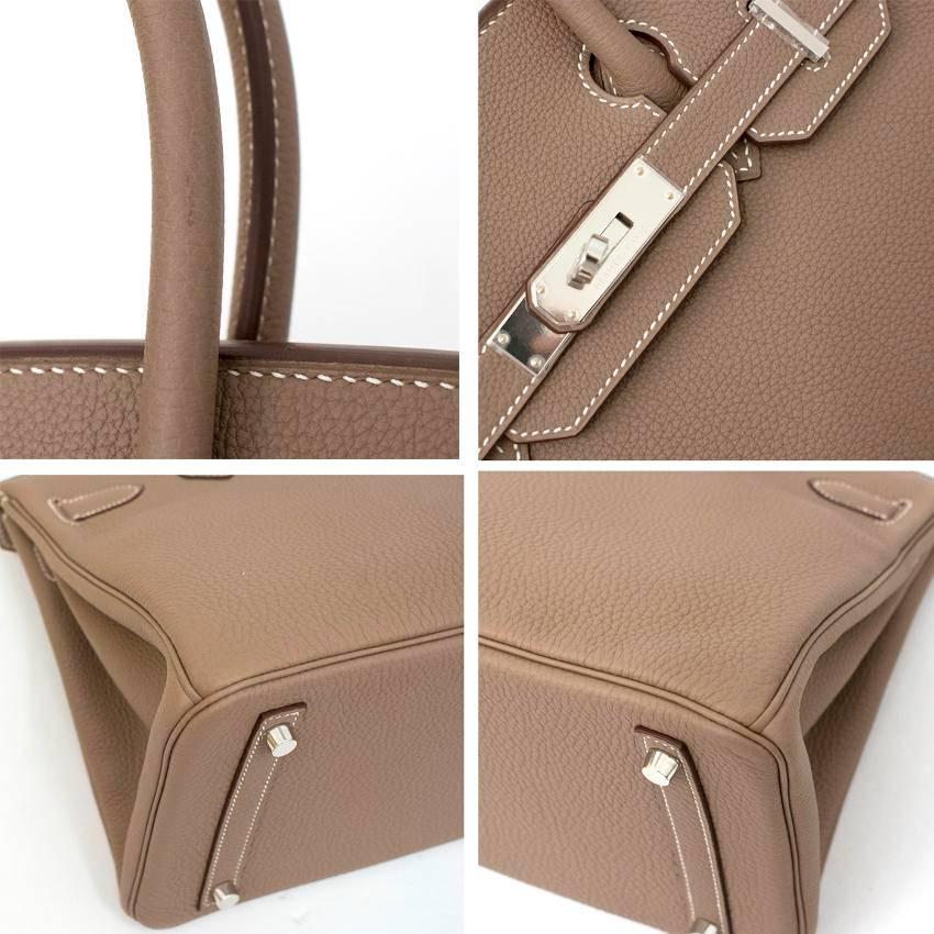 Hermes Etoupe 30cm Birkin Bag For Sale 2