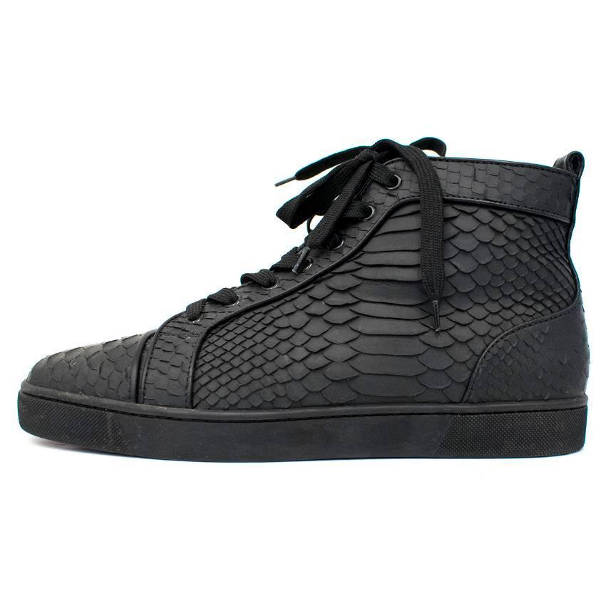 Christian Louboutin Black Python High Top Sneakers For Sale at 1stDibs ...