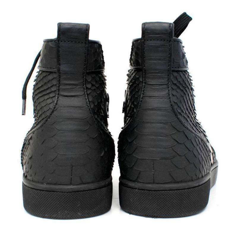 black python louboutin sneakers