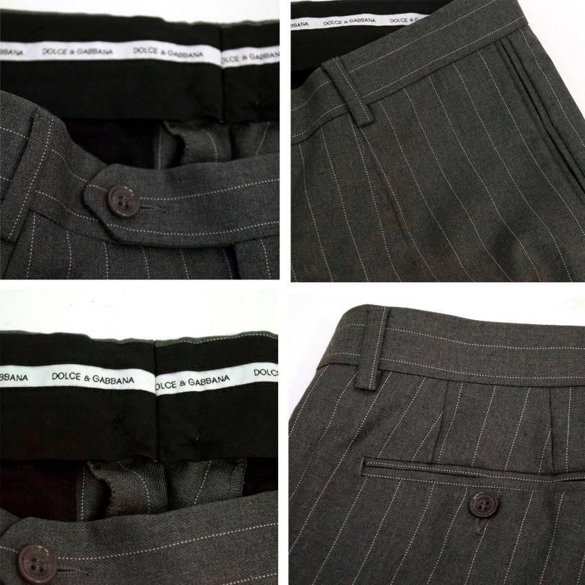 Black Dolce & Gabbana men's pinstriped suit