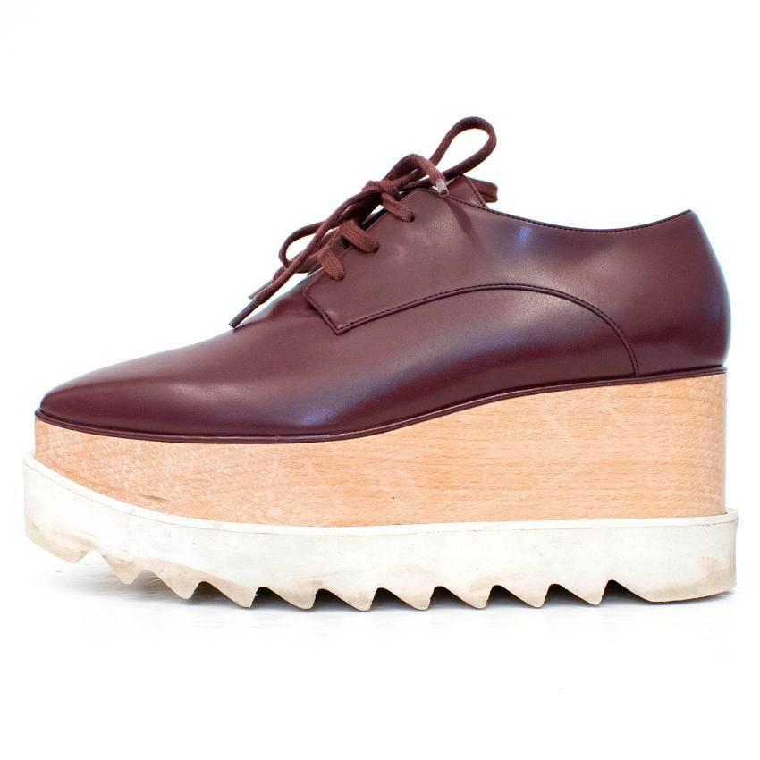 burgundy platform shoes