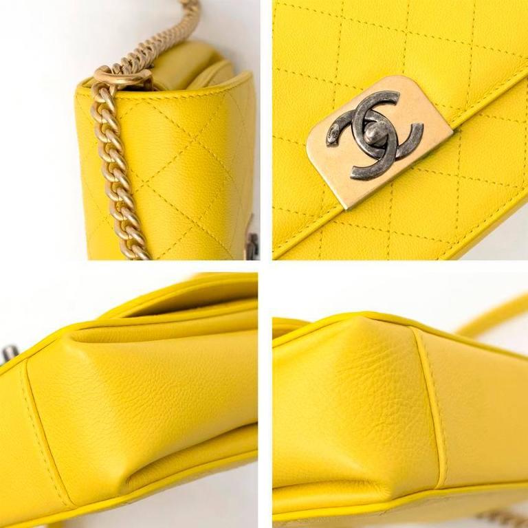Chanel Yellow Crossbody Flap Bag For Sale at 1stDibs