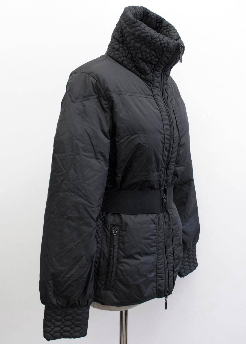 Moncler Women's Black Quilted High Collar Jacket In New Condition For Sale In London, GB