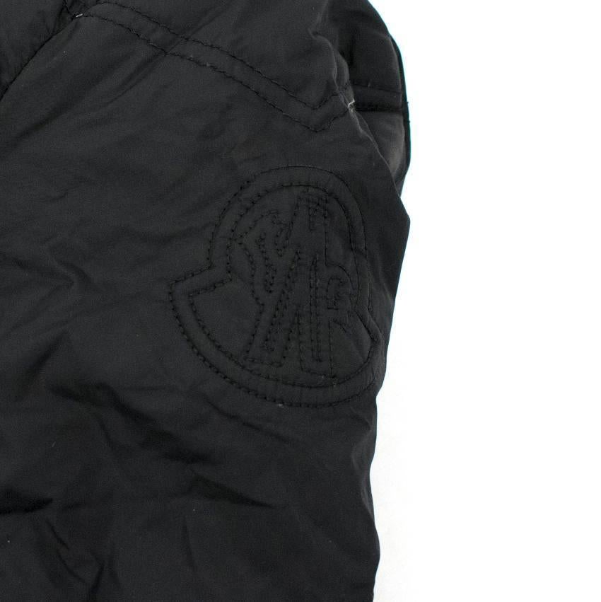 Moncler Women's Black Quilted High Collar Jacket For Sale 5