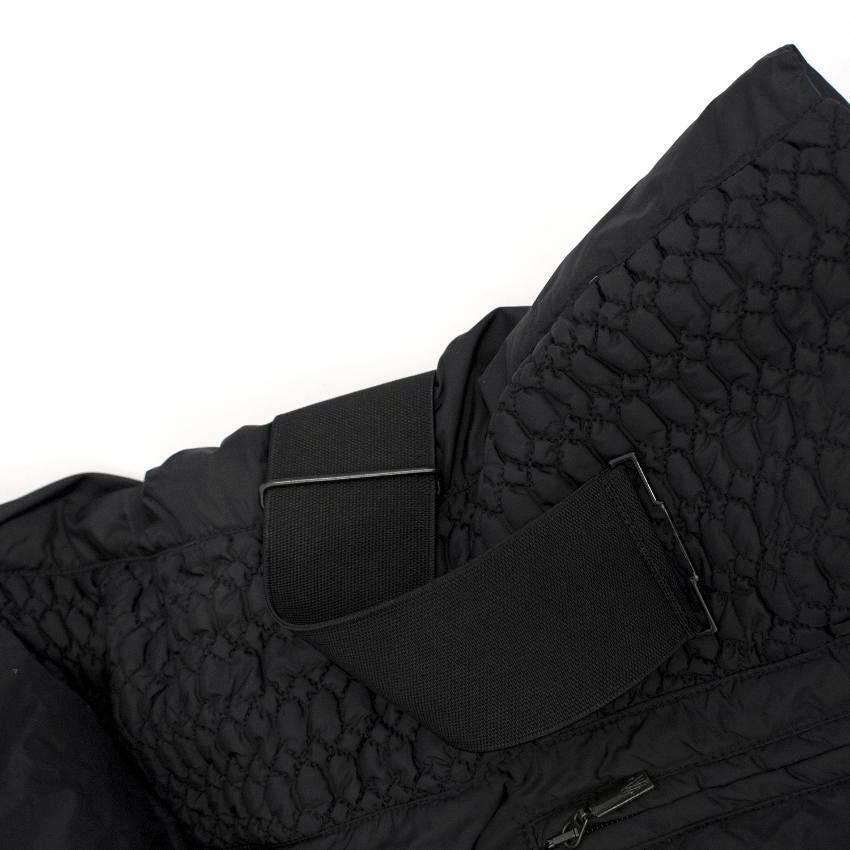 Moncler Women's Black Quilted High Collar Jacket For Sale 6