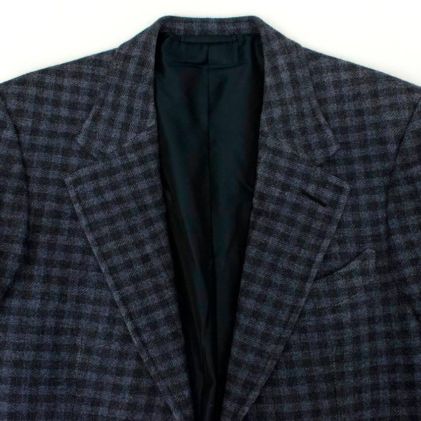 Tom Ford Black And Purple Check Blazer In Good Condition In London, GB