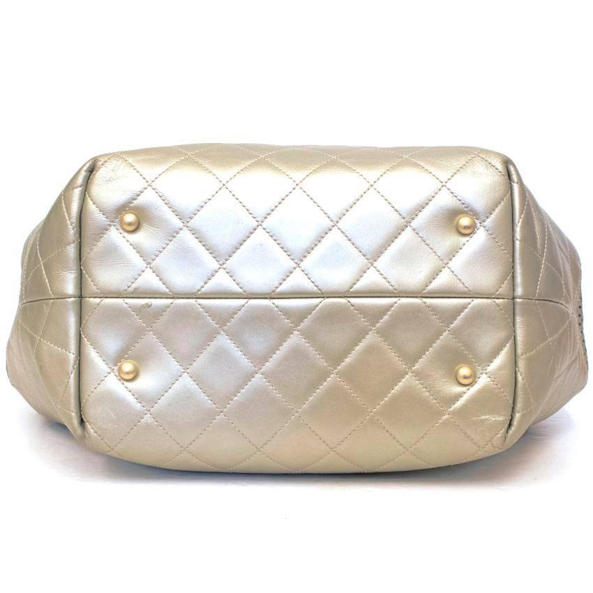 Chanel Pale Gold Shoulder Bag For Sale 3