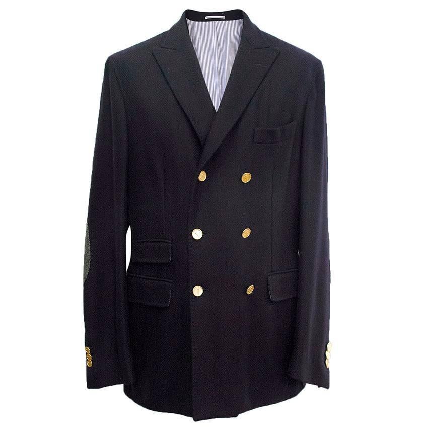 Michael Bastian Navy blue blazer with gold buttons For Sale