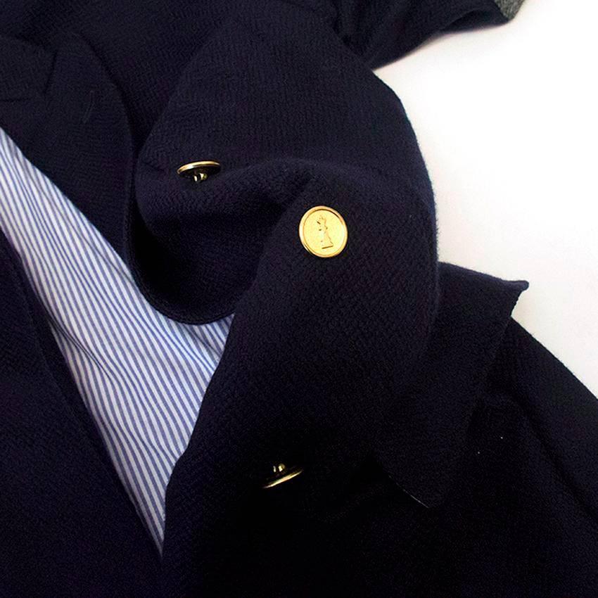 Michael Bastian Navy blue blazer with gold buttons In New Condition For Sale In London, GB