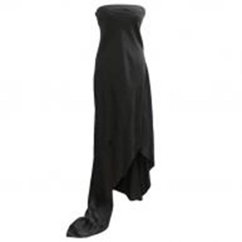 Donna Karan Black Silk Gown For Sale