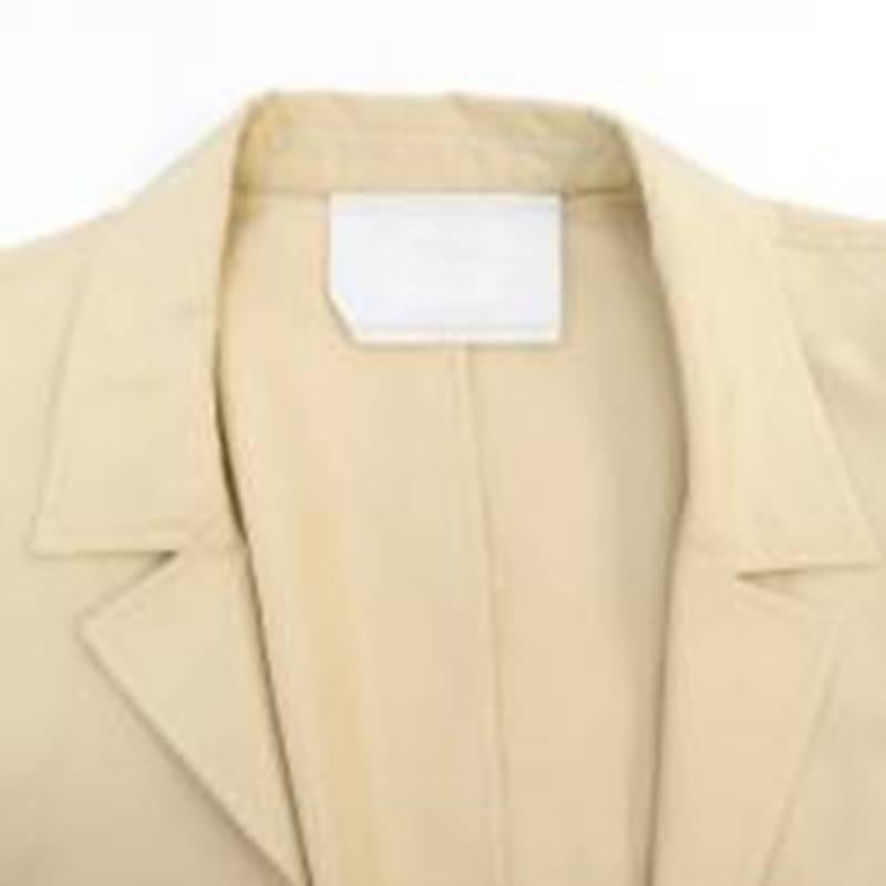 Prada Beige Long Silk Coat For Sale 2