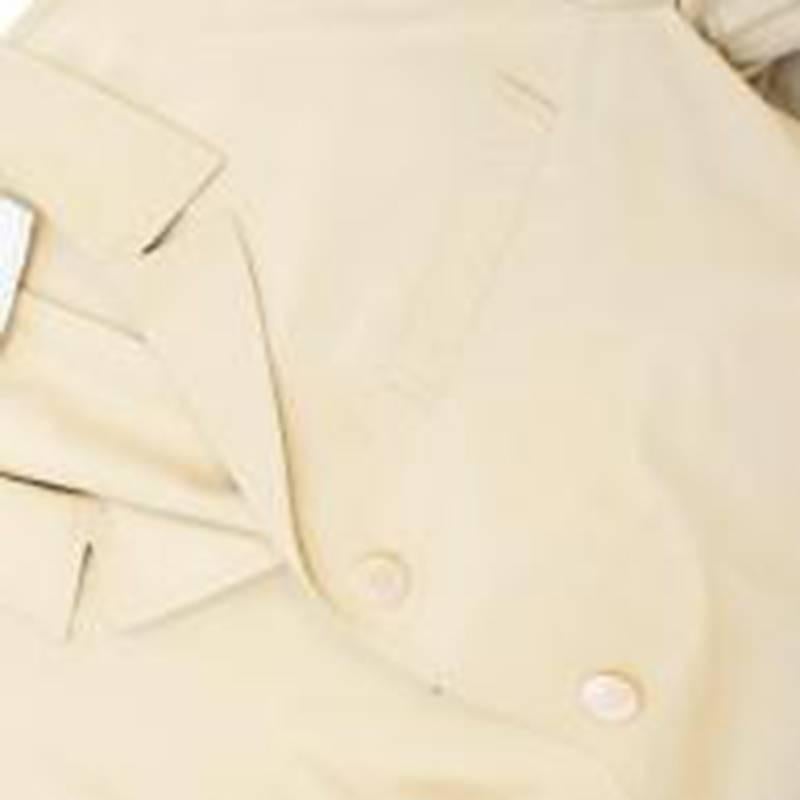 Prada Beige Long Silk Coat For Sale 3
