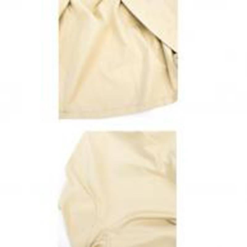 Prada Beige Long Silk Coat For Sale 6