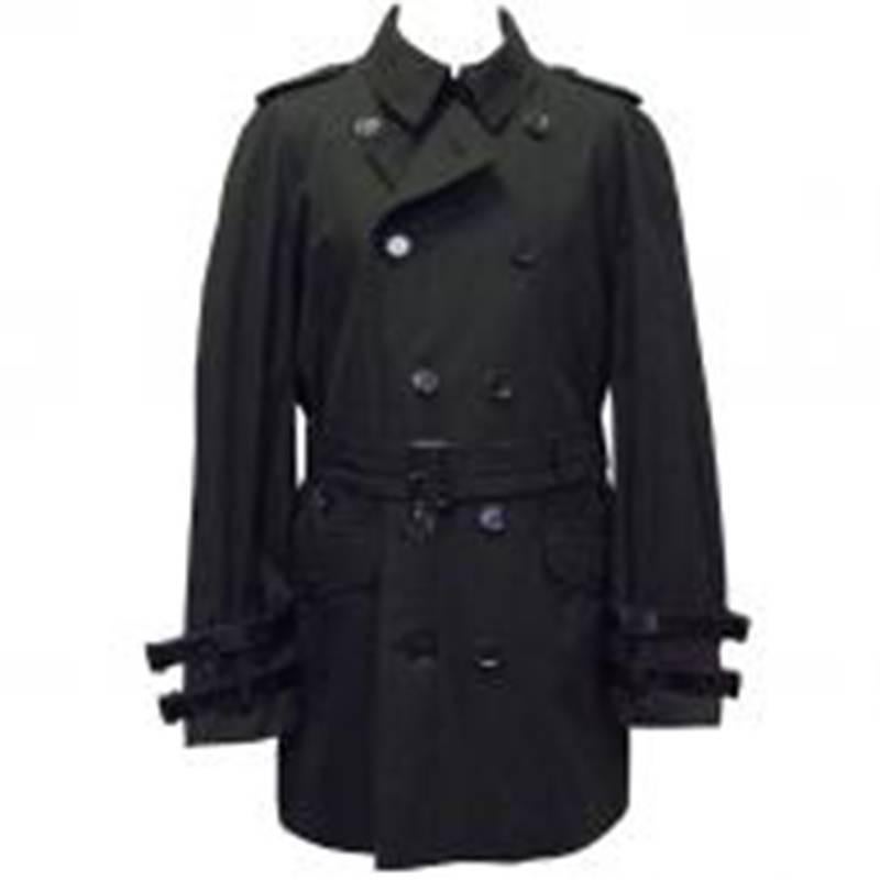 Burberry Black Trench Coat For Sale