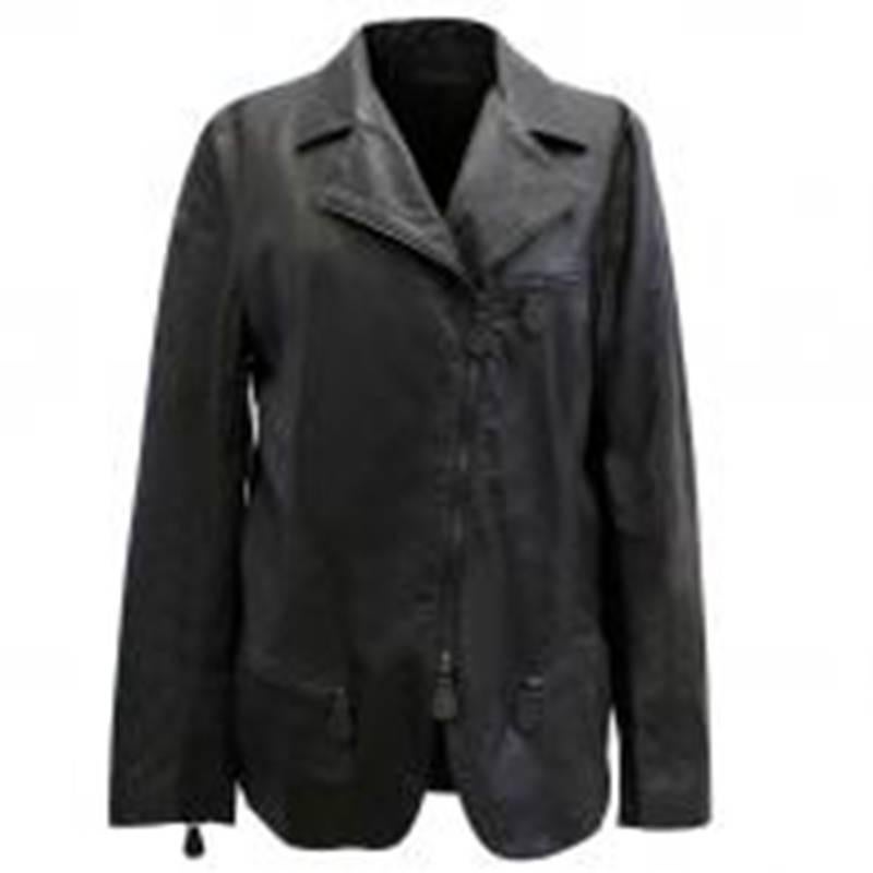 Bottega Veneta Black Leather Jacket For Sale