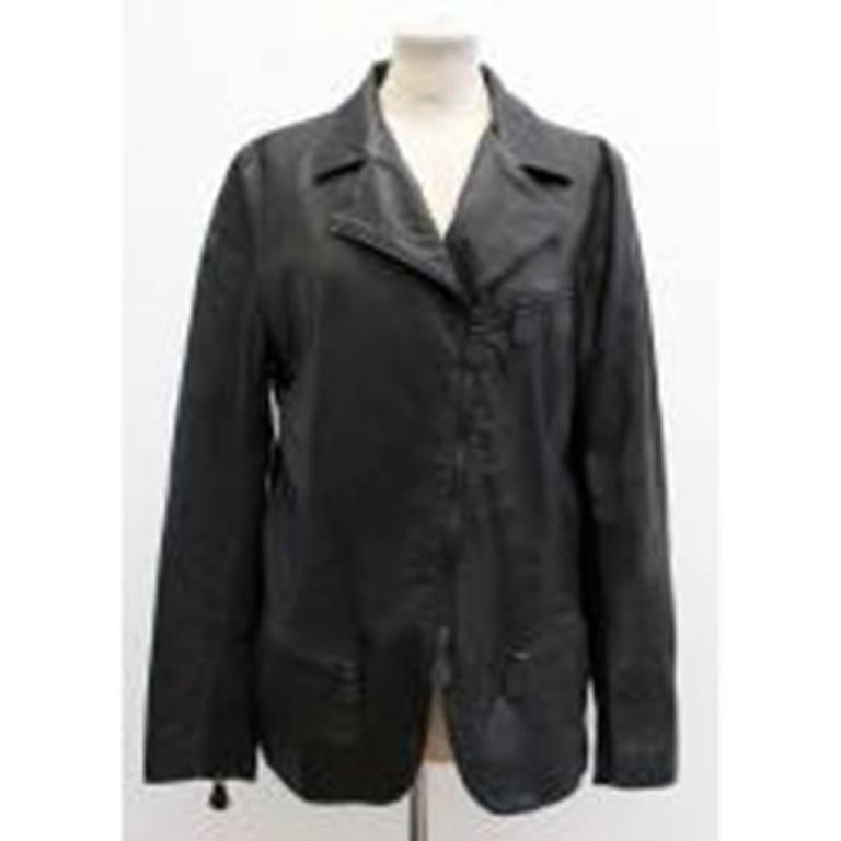 Bottega Veneta Black Leather Jacket For Sale at 1stdibs