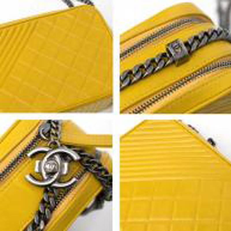 Chanel Yellow Camera Cross Body Bag For Sale 3