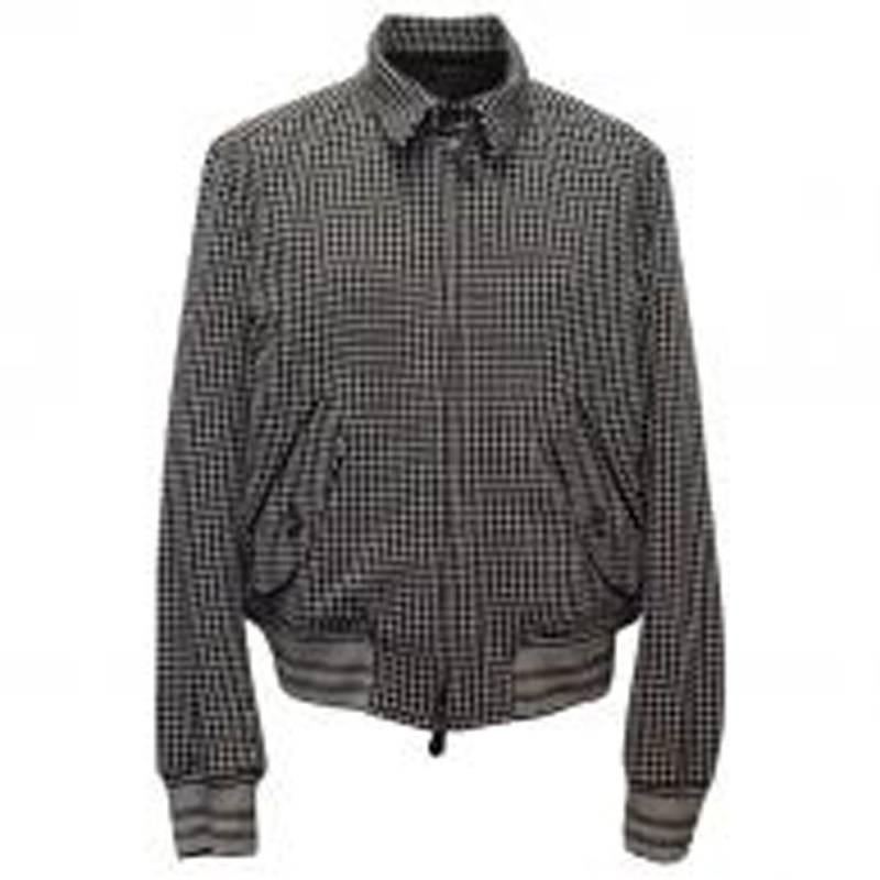 Tom Ford Monochrome Check Zip Jacket For Sale