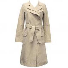 Chanel Beige Silk Trench Coat