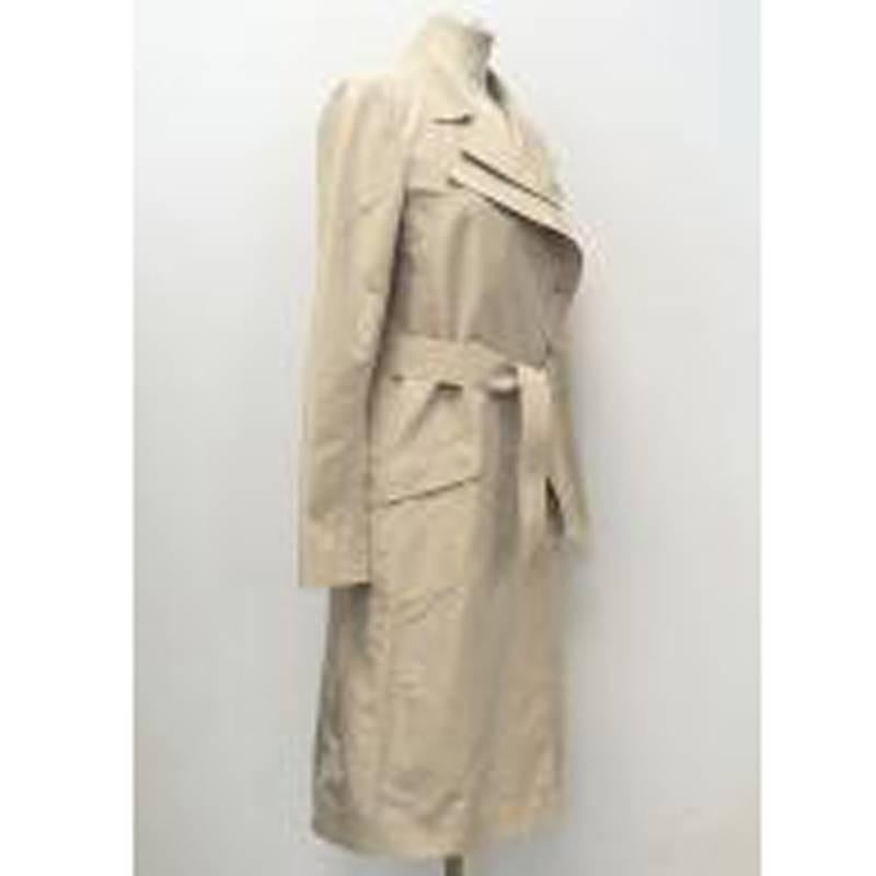 Chanel Beige Silk Trench Coat In Good Condition In London, GB