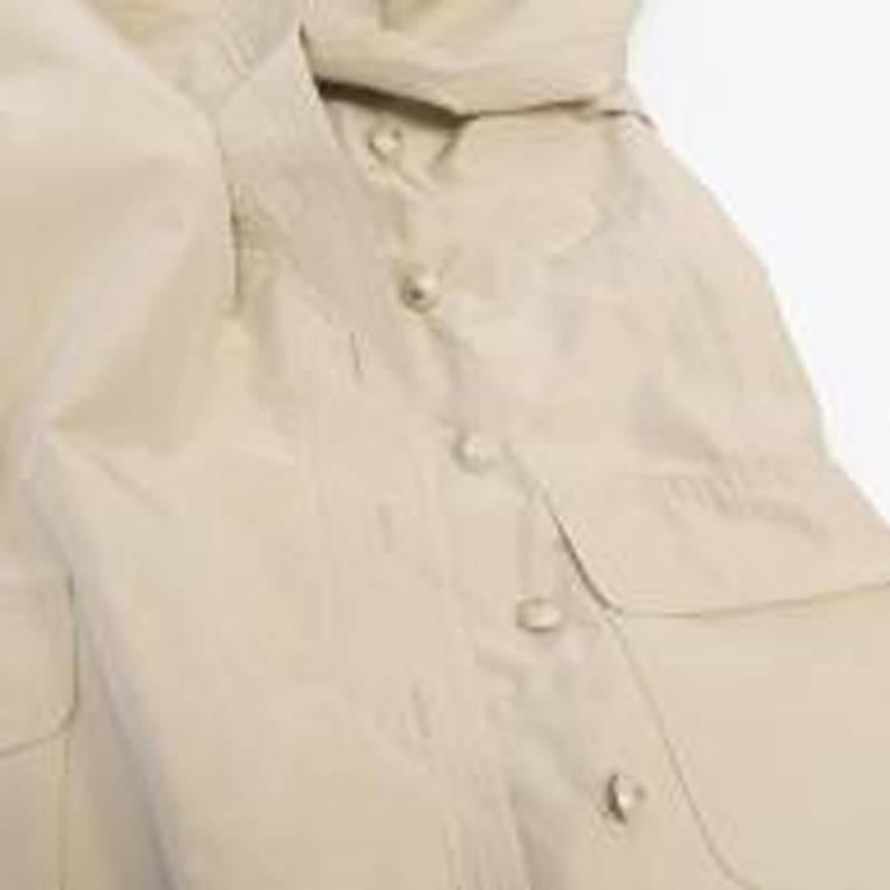 Chanel Beige Silk Trench Coat 4