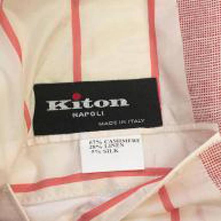 Kiton Pink Woven Blazer For Sale at 1stDibs