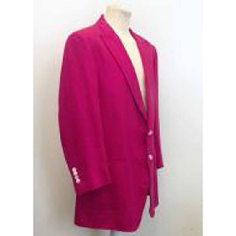 Tom Ford Men's Fuchsia Linen Jacket For Sale 2