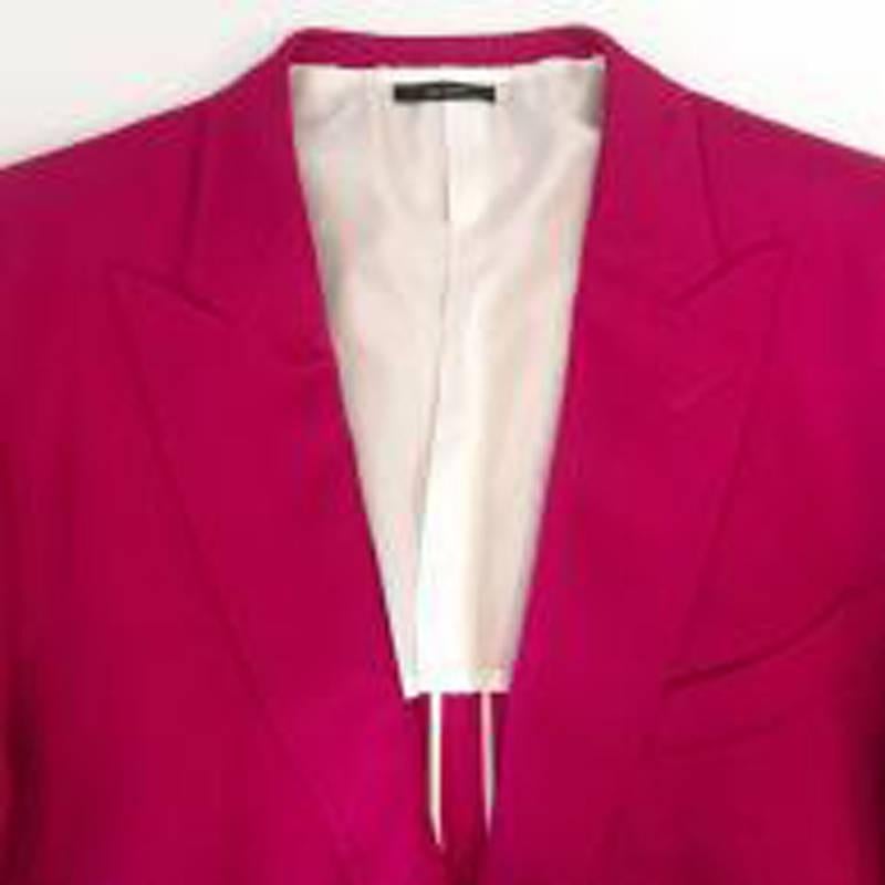 Tom Ford Men's Fuchsia Linen Jacket For Sale 4