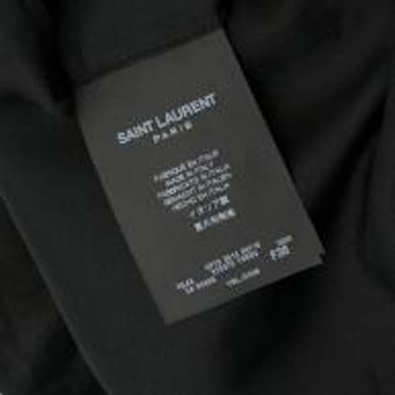 Saint Laurent Black Velvet Blazer - Size US 4 For Sale 2