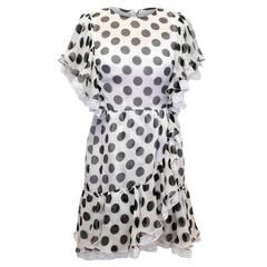 Dolce & Gabbana Silk Polkadot Ruffle Dress 10