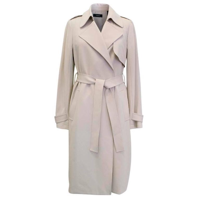Theory Beige Trench Coat For Sale at 1stDibs | theory outerwear