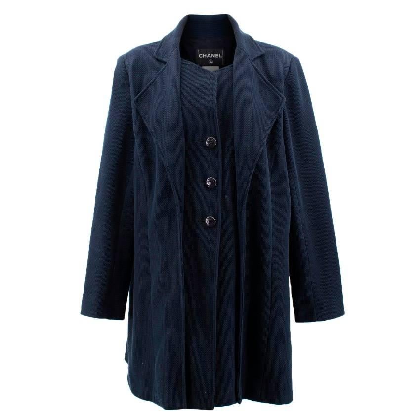 Chanel Navy Coat - Size US 10