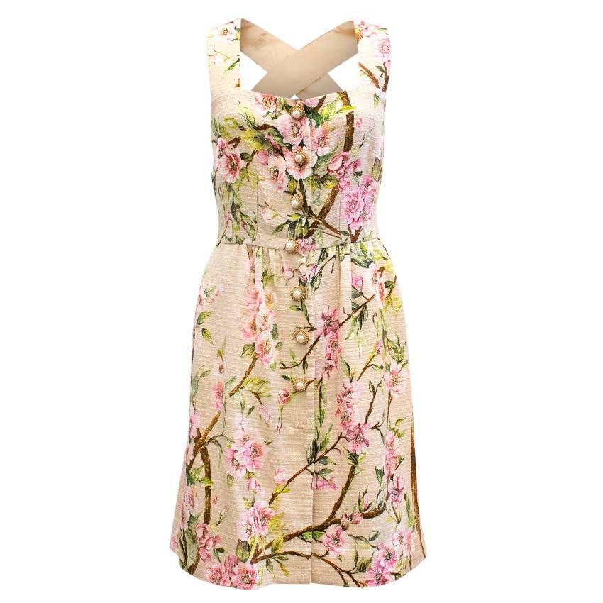 Dolce and Gabbana Floral Print Dress For Sale