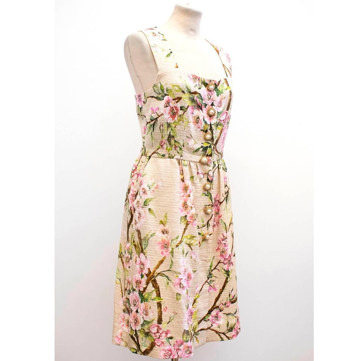 Dolce and Gabbana Floral Print Dress For Sale 3