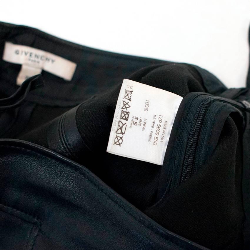 Givenchy Black Leather Trousers In Excellent Condition For Sale In London, GB
