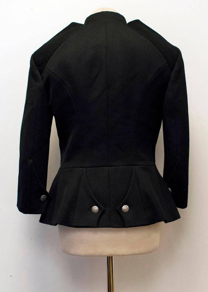 Alexander McQueen Black Military Style Jacket For Sale 1