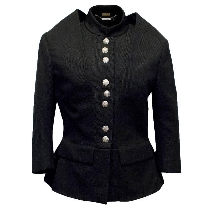 Alexander McQueen Black Military Style Jacket For Sale