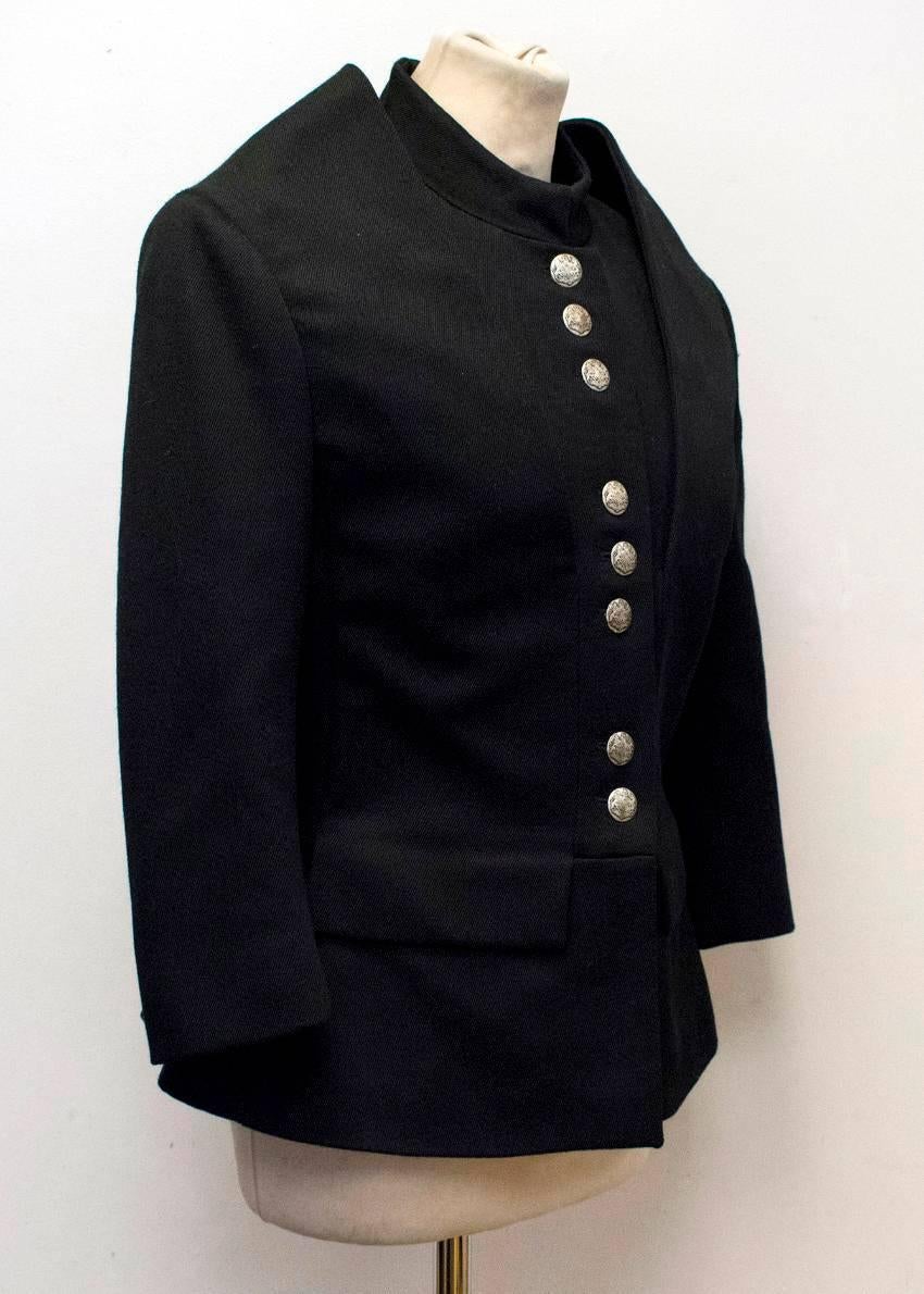 Alexander McQueen Black Military Style Jacket In Excellent Condition For Sale In London, GB