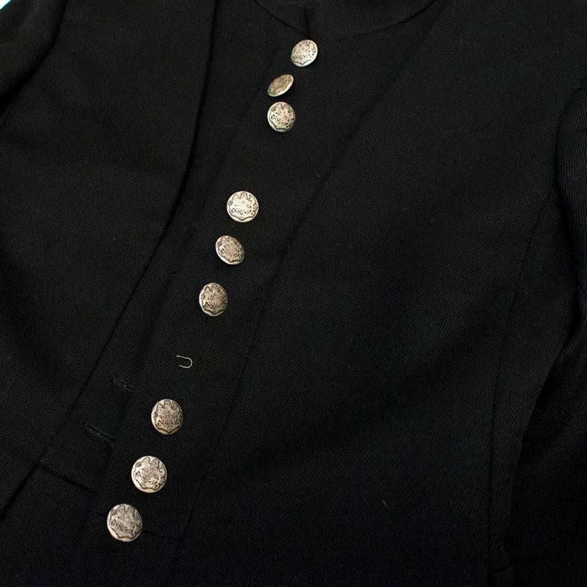 Alexander McQueen Black Military Style Jacket For Sale 3