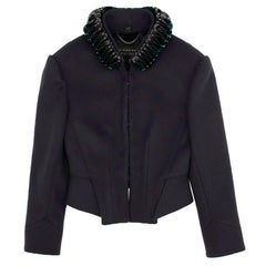 Burberry Navy Jacket with Detachable Collar 7