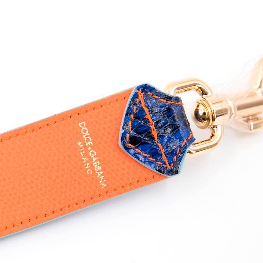 Dolce & Gabbana Blue Embellished Strap For Sale 1