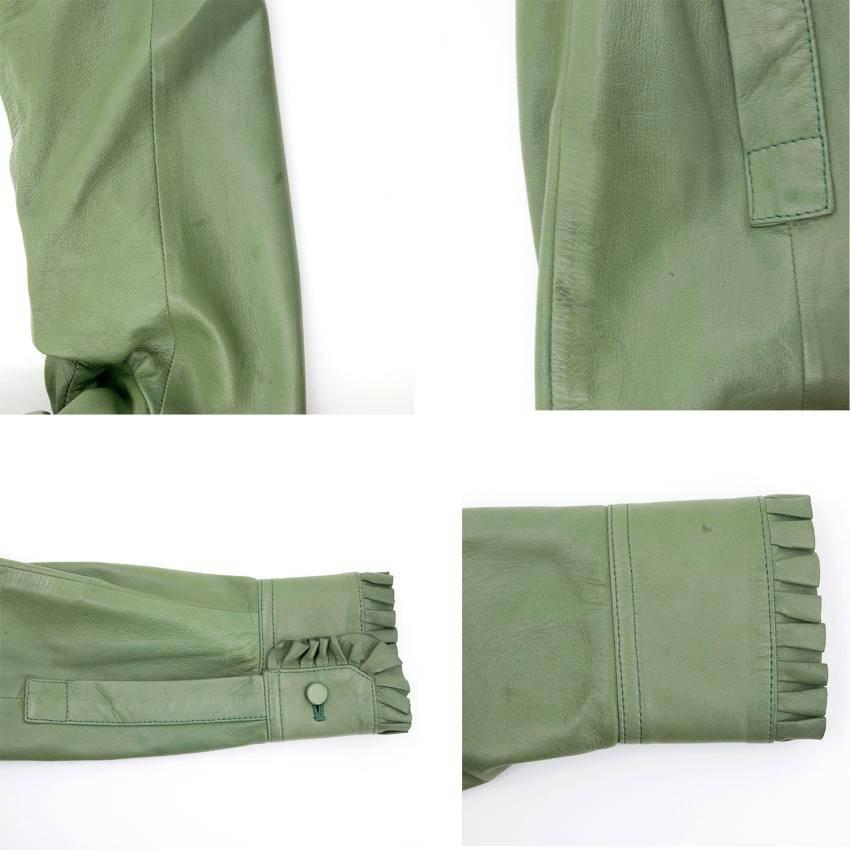 Gucci Green Leather Top For Sale 4