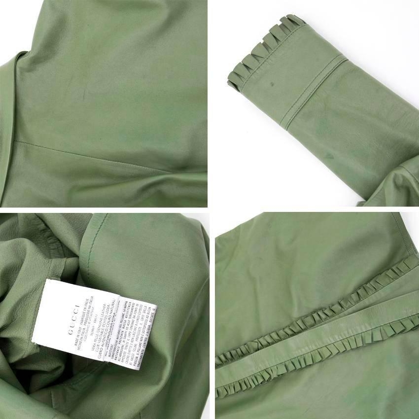 Gucci Green Leather Top For Sale 5