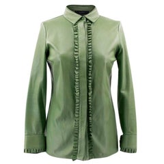 Gucci Green Leather Top