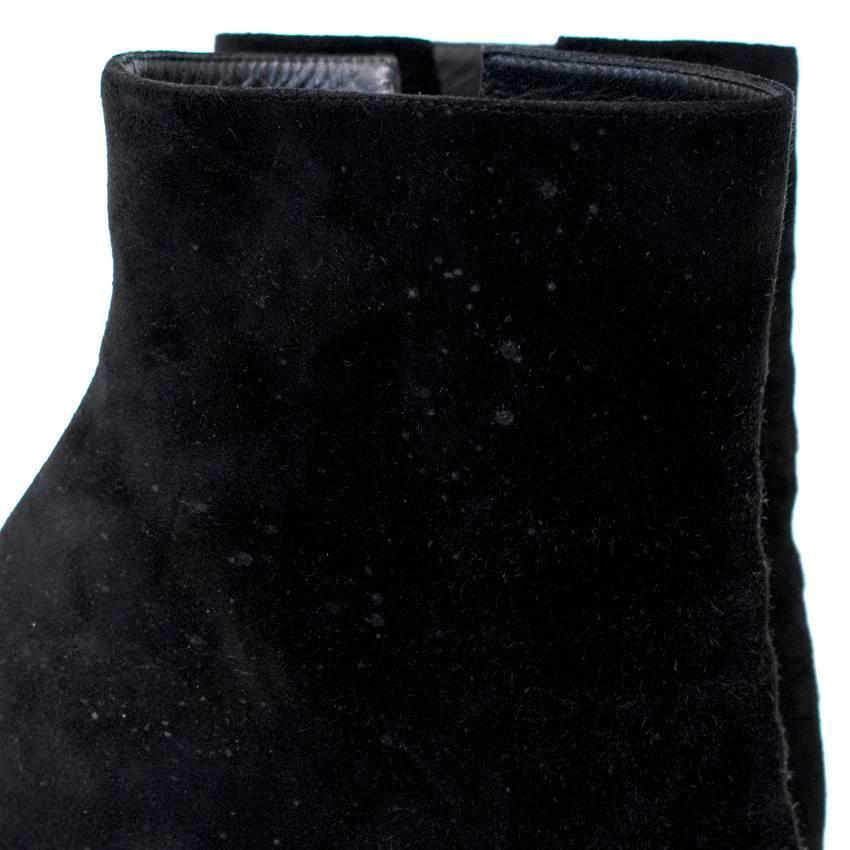Christian Louboutin Black Fierce Suede Platform Boots For Sale 1