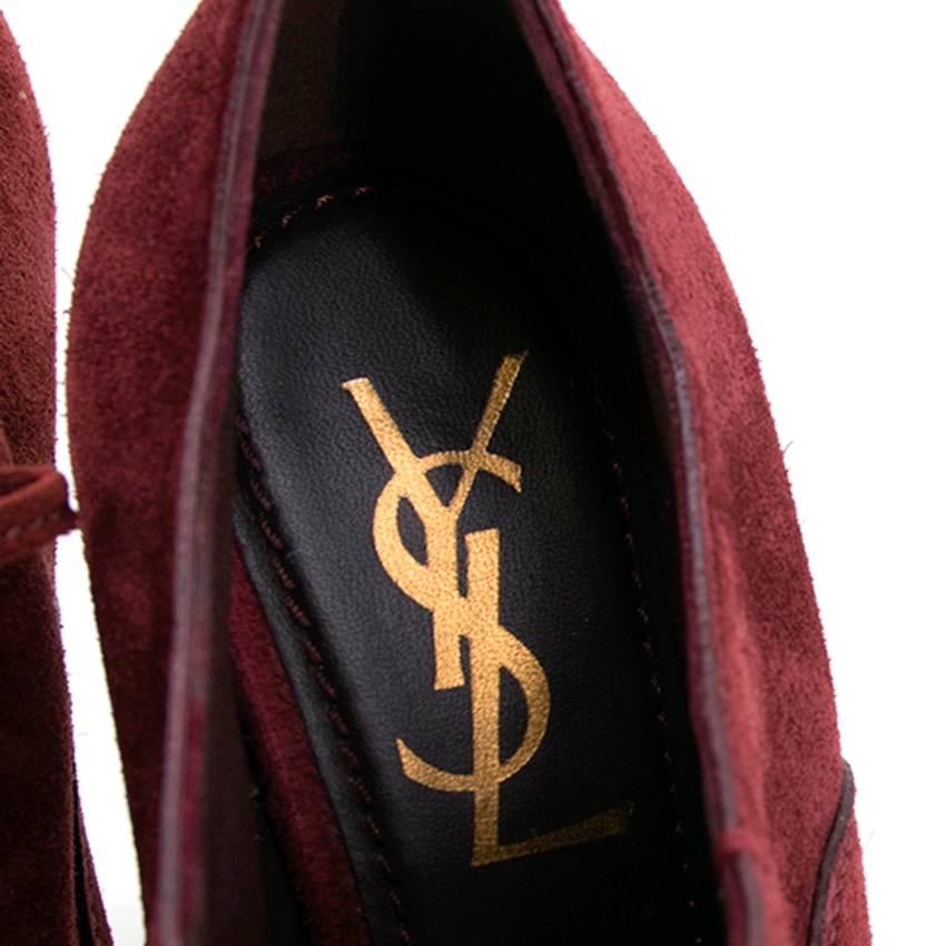 ysl lace up boots