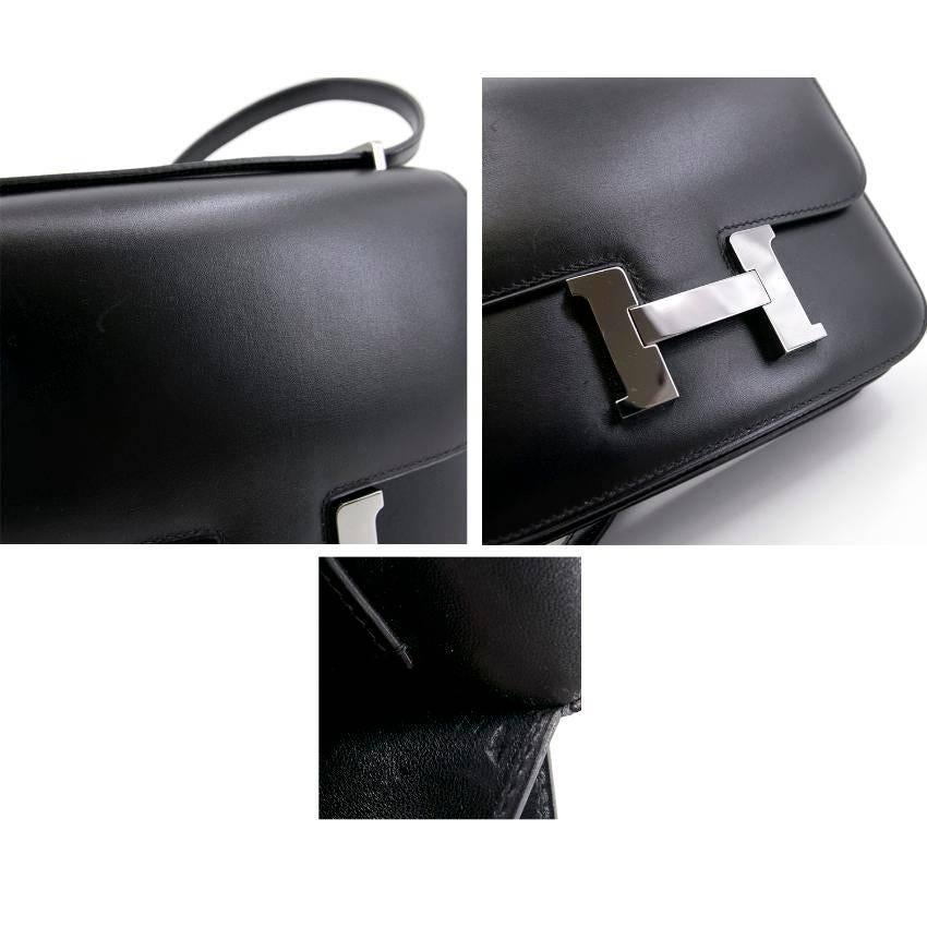 Hermes Constance Box Black Leather Bag For Sale 2