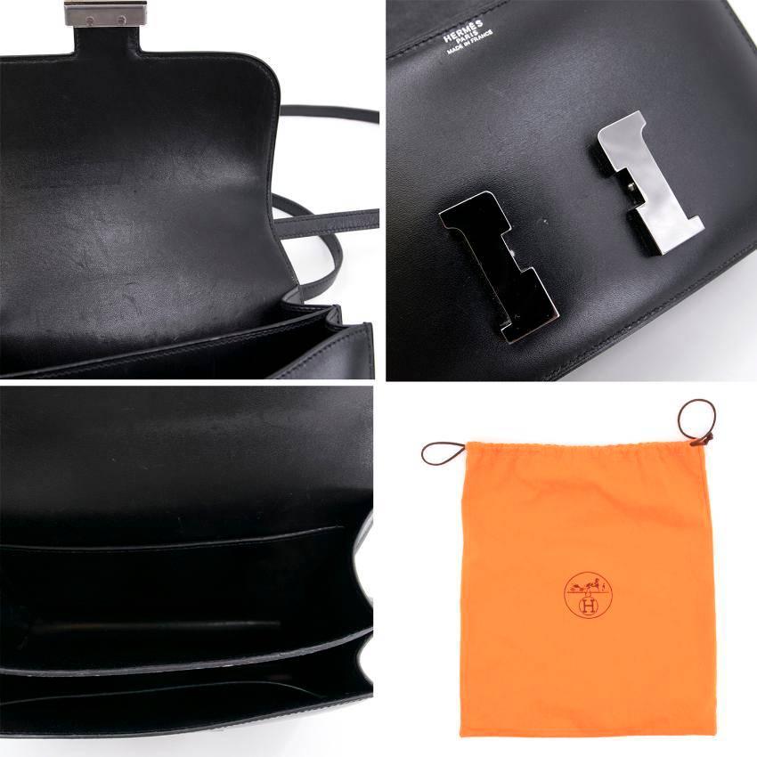 Hermes Constance Box Black Leather Bag For Sale 5