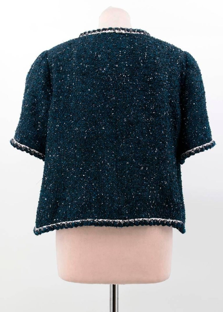 Chanel Tweed Short Sleeve Jacket For Sale at 1stDibs chanel short sleeve tweed jacket